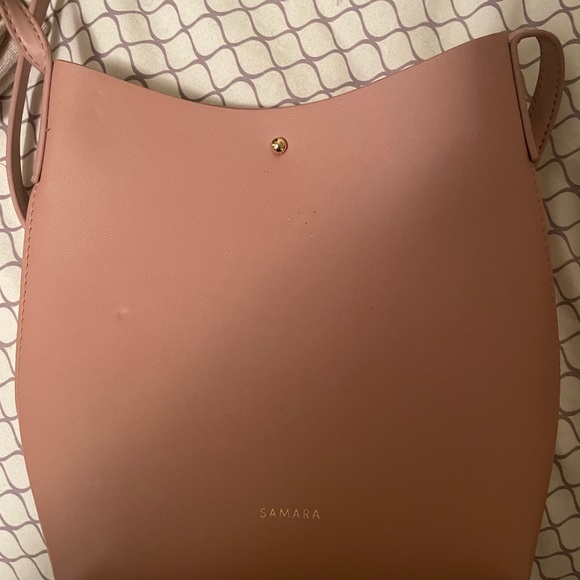 Anthropologie Samara Vegan Leather Handbag in soft pink - EUC. - Picture 4 of 7